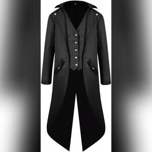 NWT H&ZY Men's Steampunk Vintage Tailcoat Jacket Coat Costume Dress Up, XXL